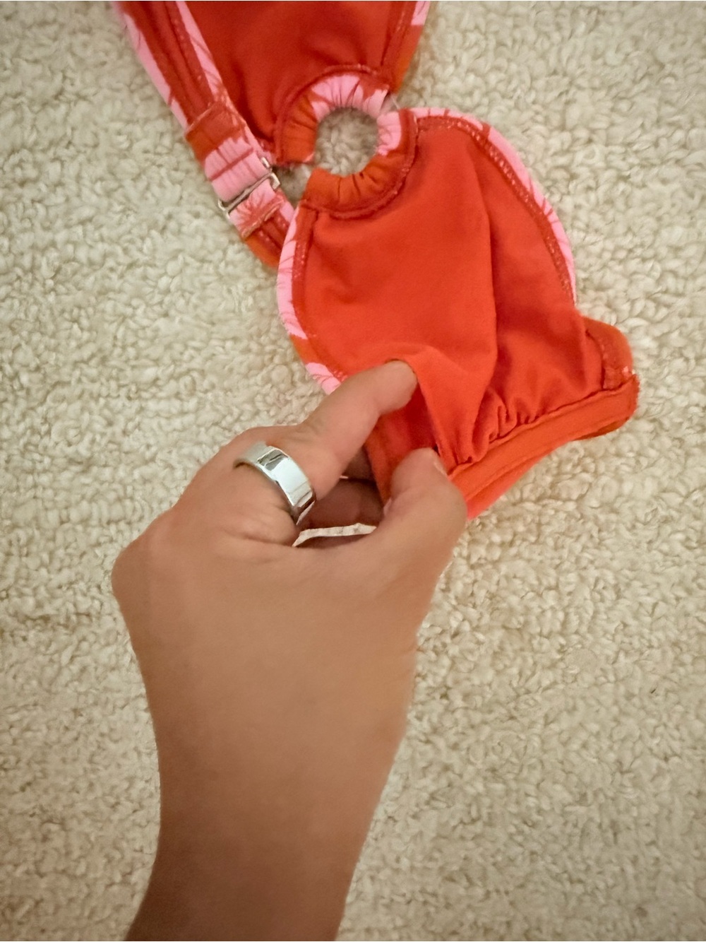 wild fable Orange Bikini Top with Pink Trim